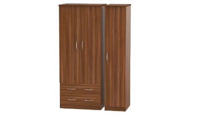 3 Door 2 Drawer Wardrobe