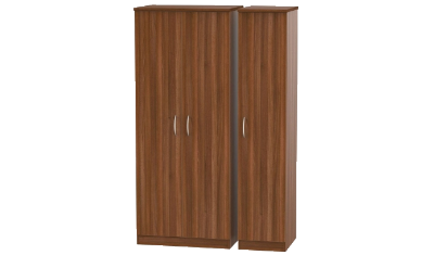 3 Door Plain Wardrobe